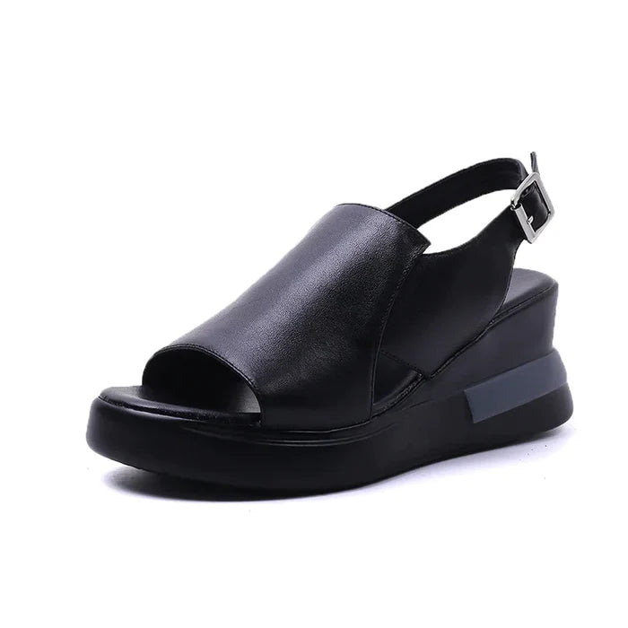 Veronica Wedge Leather Sandals