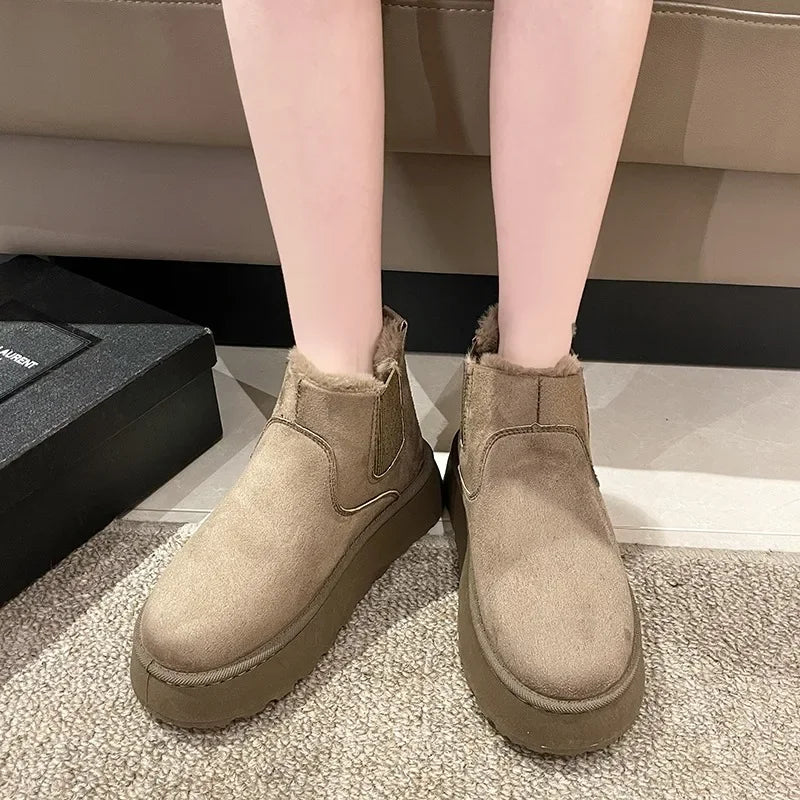 Fur-Lined Ankle Boots - Comfy