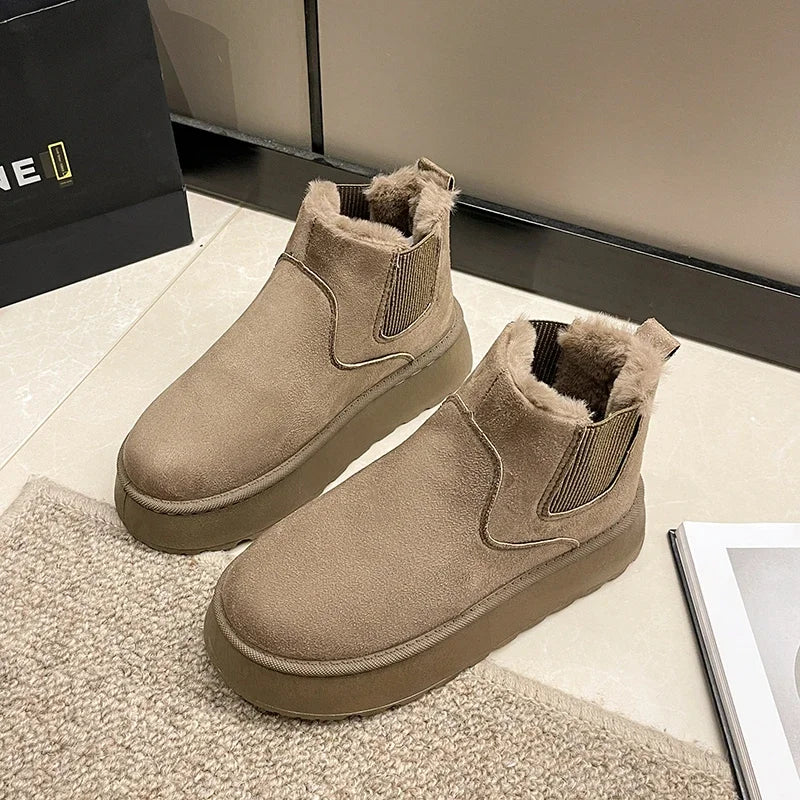 Fur-Lined Ankle Boots - Comfy