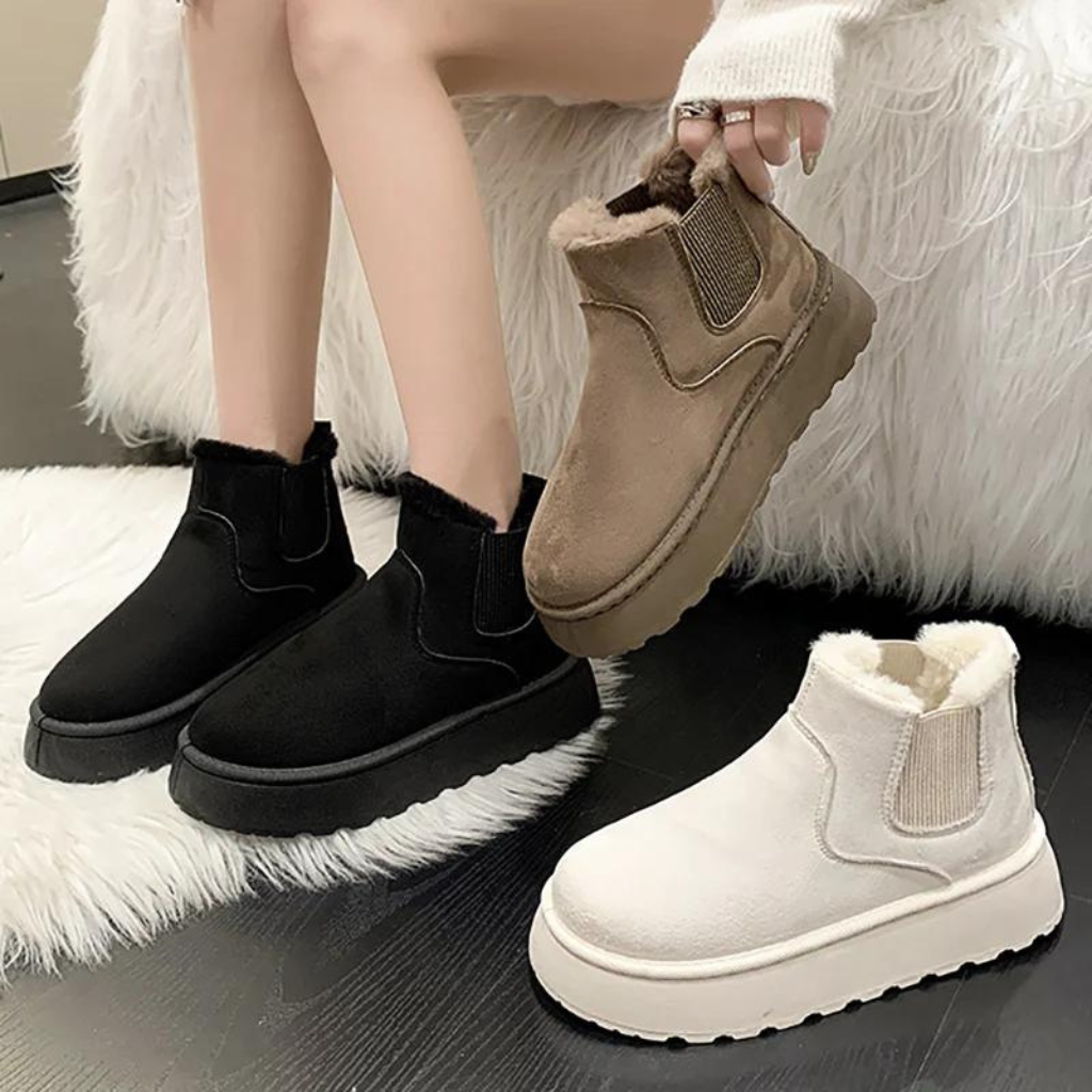 Fur-Lined Ankle Boots - Comfy