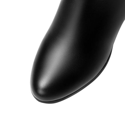 Knee-High Leather Boots - Elegance