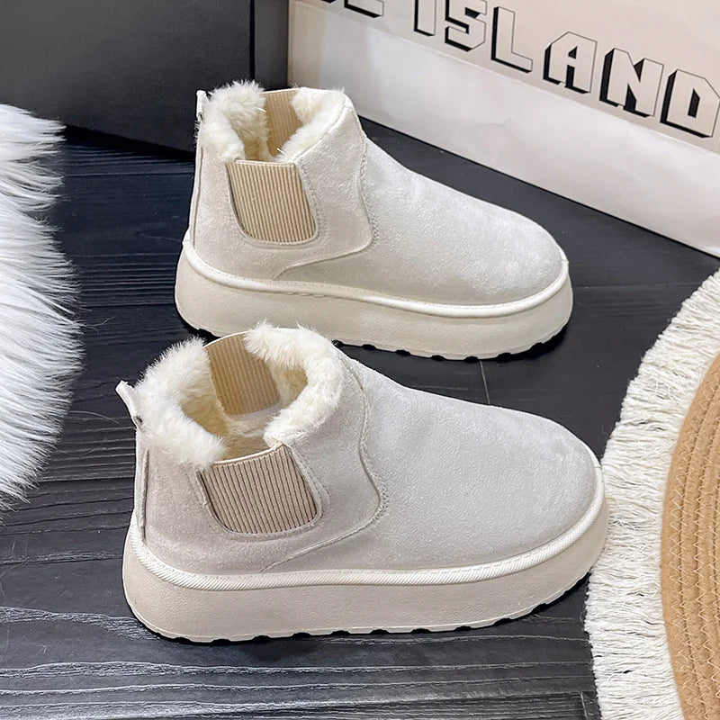 Fur-Lined Ankle Boots - Comfy
