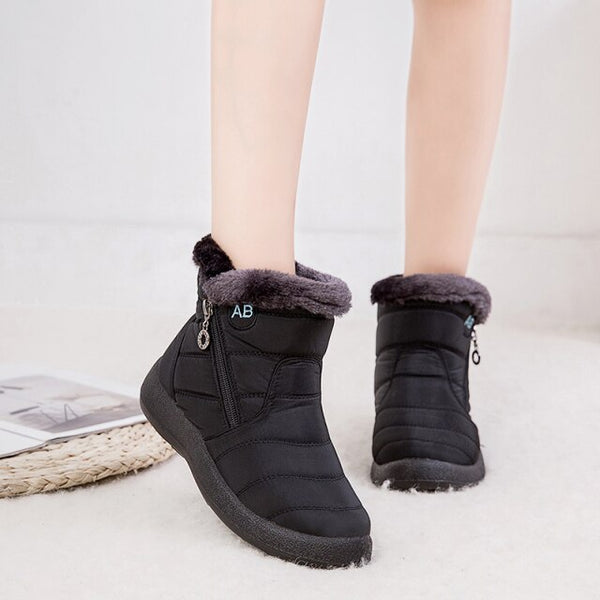 Waterproof Fur-Lined Ankle Boots - Sidney