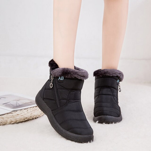 Waterproof Fur-Lined Ankle Boots - Sidney