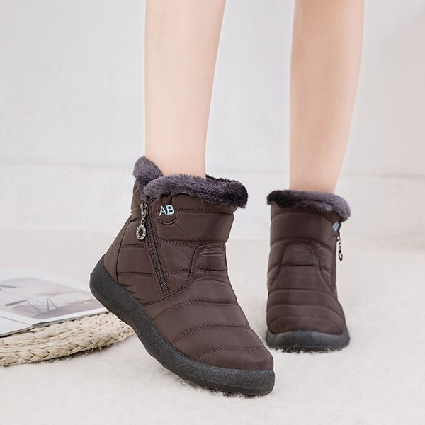 Waterproof Fur-Lined Ankle Boots - Sidney