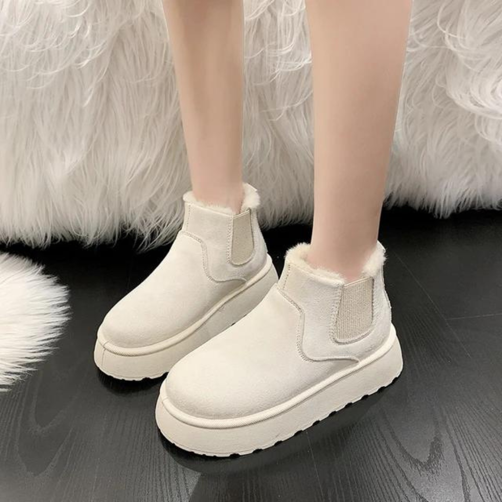 Fur-Lined Ankle Boots - Comfy